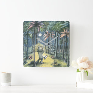 Where The Wild Things Are   Scene 6 Square Wall Clock