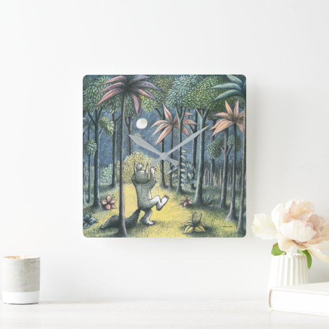 Where The Wild Things Are | Scene 6 Square Wall Clock (Home)