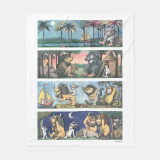 Where The Wild Things Are Scenes Fleece Blanket