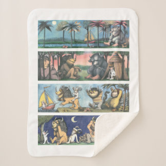 Where The Wild Things Are Scenes Sherpa Blanket