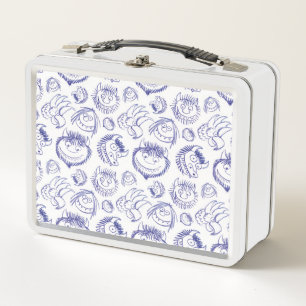 Where the Wild Things Are Sketch Pattern Metal Lunch Box