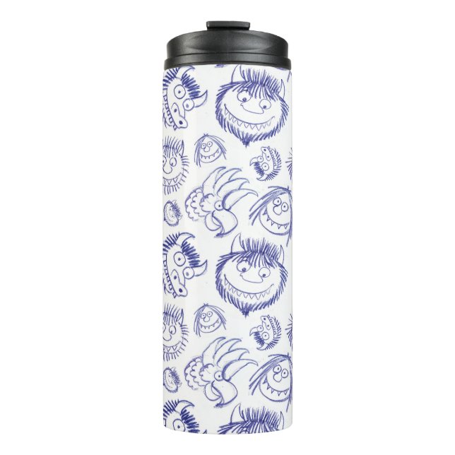 Where the Wild Things Are Sketch Pattern Thermal Tumbler (Front)