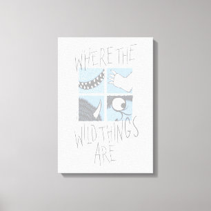Where The Wild Things Are   Square Graphic Canvas Print
