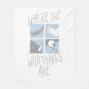 Where The Wild Things Are   Square Graphic Fleece Blanket