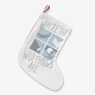 Where The Wild Things Are Square Graphic Small Christmas Stocking