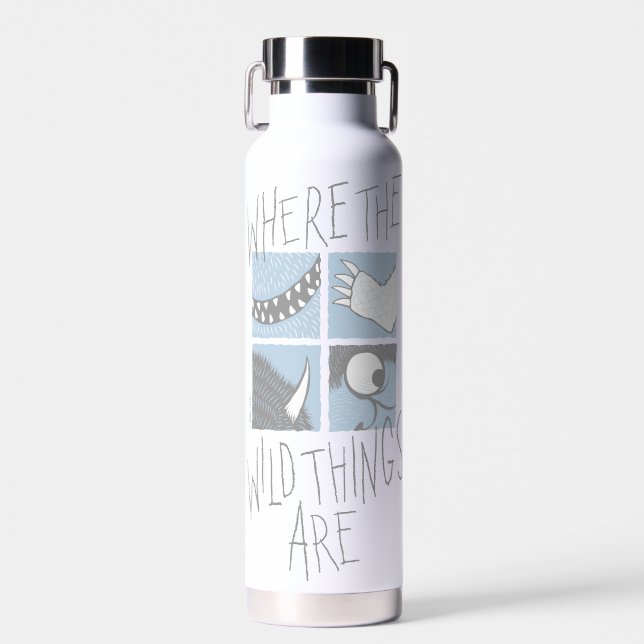 Where The Wild Things Are | Square Graphic Water Bottle (Front)