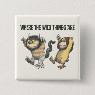 Where the Wild Things Are   Two Wild Things 15 Cm Square Badge
