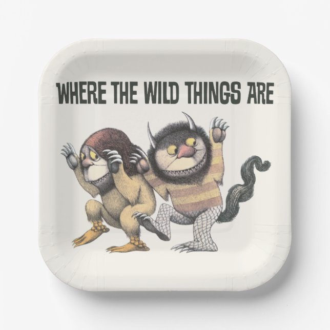 Where the Wild Things Are | Two Wild Things Paper Plate (Front)