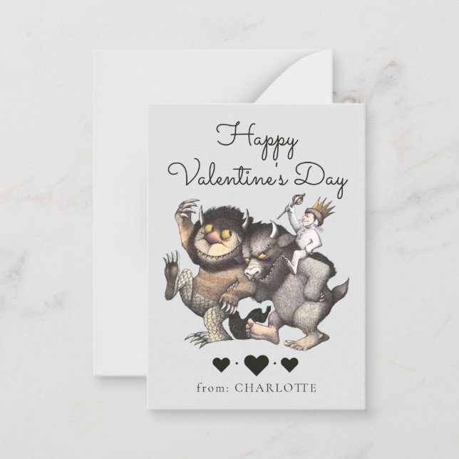 Where The Wild Things Are Valentine Photo Card (Front)