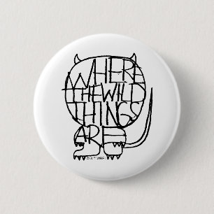 Where the Wild Things Are   Wild Thing Sketch 6 Cm Round Badge
