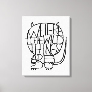 Where the Wild Things Are   Wild Thing Sketch Canvas Print