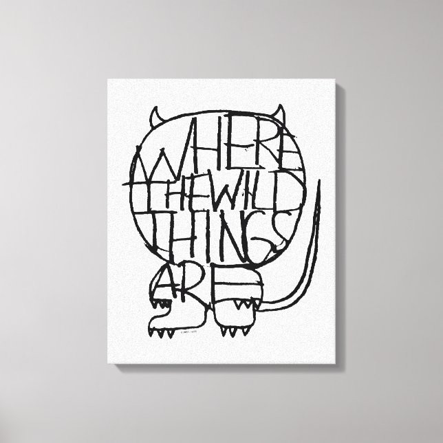 Where the Wild Things Are | Wild Thing Sketch Canvas Print (Front)