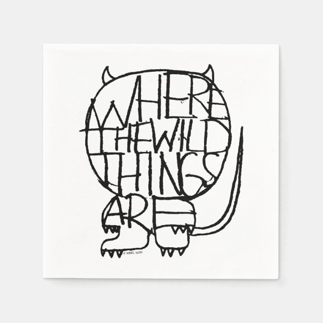 Where the Wild Things Are | Wild Thing Sketch Napkin (Front)