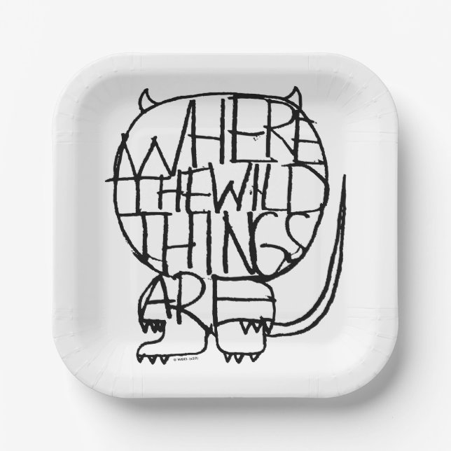 Where the Wild Things Are | Wild Thing Sketch Paper Plate (Front)