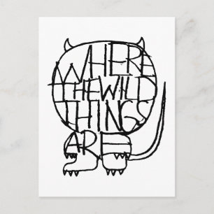 Where the Wild Things Are   Wild Thing Sketch Postcard