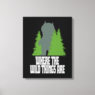 Where the Wild Things Are   Wild Thing & Trees Canvas Print