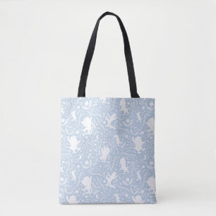 Where the Wild Things Blue Floral Pattern Tote Bag