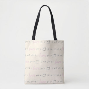 Where the Wild Things Quote Pattern Tote Bag