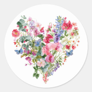 Where the Wildflowers Grow   Thank You Classic Round Sticker