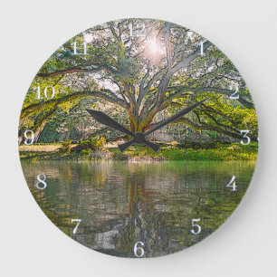 Where The Willow Tree Grows Large Clock