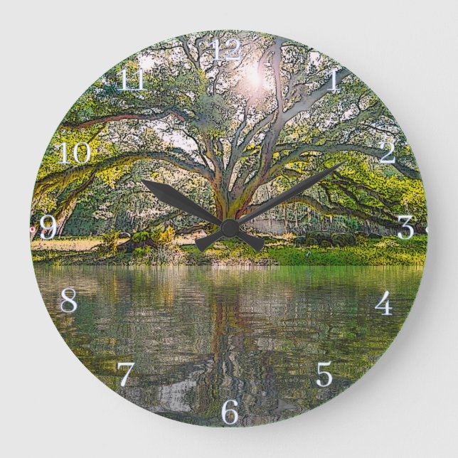 Where The Willow Tree Grows Large Clock (Front)