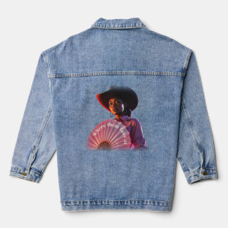 Where them fans at - Boots on the Ground Ladies Denim Jacket