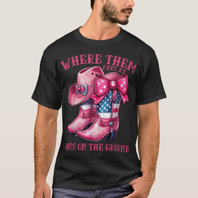 Where Them Fans On Da Ground Cowgirl T-Shirt (Front)
