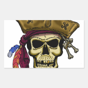 Where there be Pirates, there be a Party! Rectangular Sticker