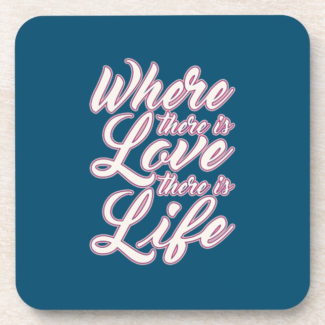 Where There is Love Valentine's Day | Coaster (Front)