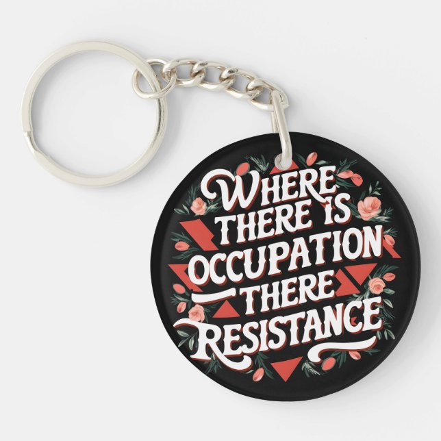 Where there is occupation there resistance key ring (Front)
