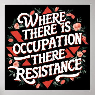 Where there is occupation there resistance poster