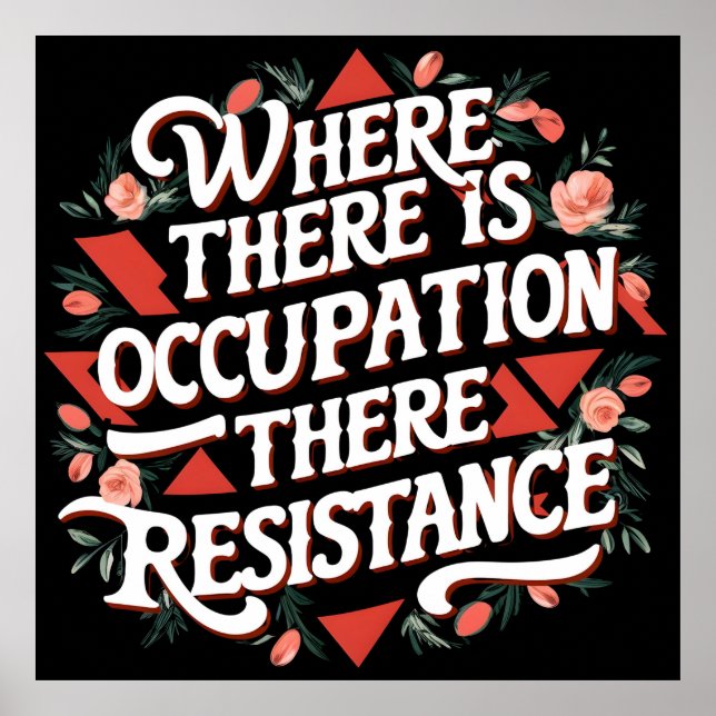 Where there is occupation there resistance poster (Front)