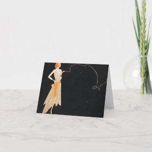 "Where there's smoke there's fire" Flapper Blank Card