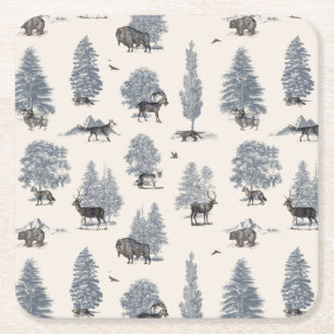 Where They Belong Winter   Florent Bodart Square Paper Coaster
