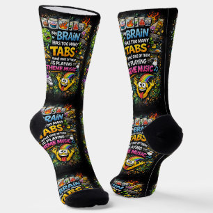 Where To Buy Cool Socks 00325 Too Many Tabs Socks