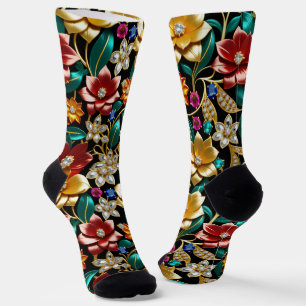 Where To Buy Cool Socks 00347 Flower Jewel Socks