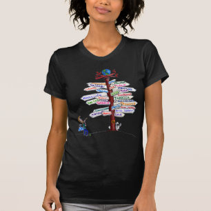 Where To Go? Road Signs T-Shirt Customisable