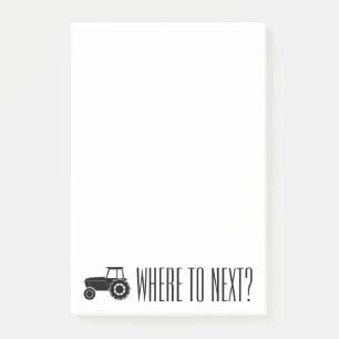 Where To Next? Farm Tractor Notepad