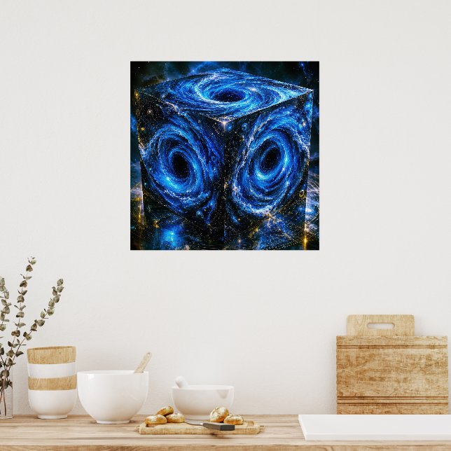Where Universes Turn Inward - Portrait of Infinity Poster (Kitchen)