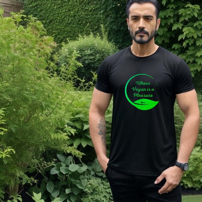  'Where Vegan is a Pleasure' T-Shirt  (Creator Uploaded)