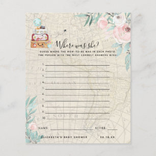 Where was She   Baby Shower Game