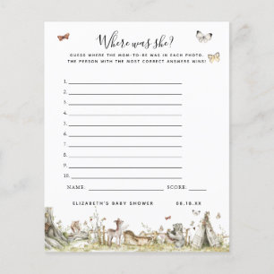 Where was She   Baby Shower Game