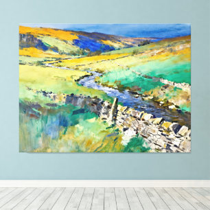 "Where Water Sings" – A Yorkshire Landscape     Canvas Print