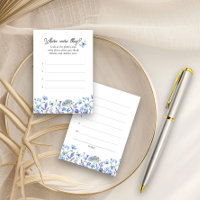 Where Were They Blue Wildflower Floral Answer Card