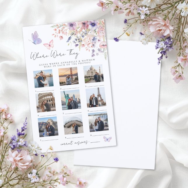 Where Were They Butterfly Wildflower Bridal Shower (Where Were They Butterfly Wildflower Bridal Shower)