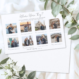 Where Were They Couple Bridal Shower Game