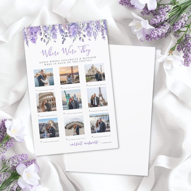 Where Were They Floral Bridal Shower Game (Where Were They Floral Bridal Shower Game)