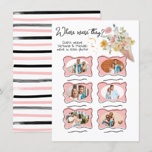 Where were they Photo Scooped Up Bridal game Invitation