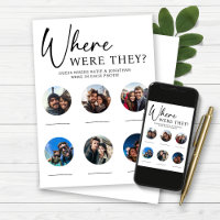 Where Were They Wedding Party Game