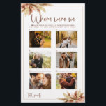 Where Were We Game Fall Pampas Grass Couple Photo<br><div class="desc">Where Were We Game Fall Pampas Grass Couple Photo Enjoy your bridal shower or bachelorette party with this customisable game card! Watercolor tropical bouquet with dry pampas This fun bridal shower game is a great way to learn more about the couple before their big day. HOW TO PLAY -Select ten...</div>